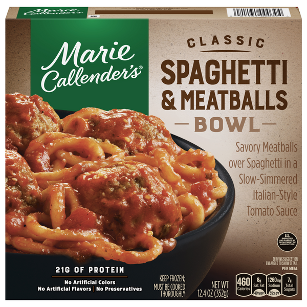 Save on Marie Callender's Spaghetti & Meatballs Bowl Frozen Meal Order