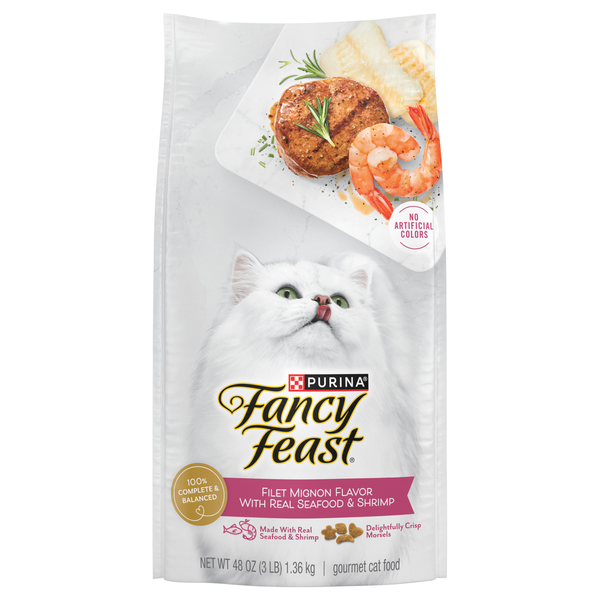 Fancy Feast Filet Mignon with Seafood & Shrimp Gourmet Adult Dry Cat Food