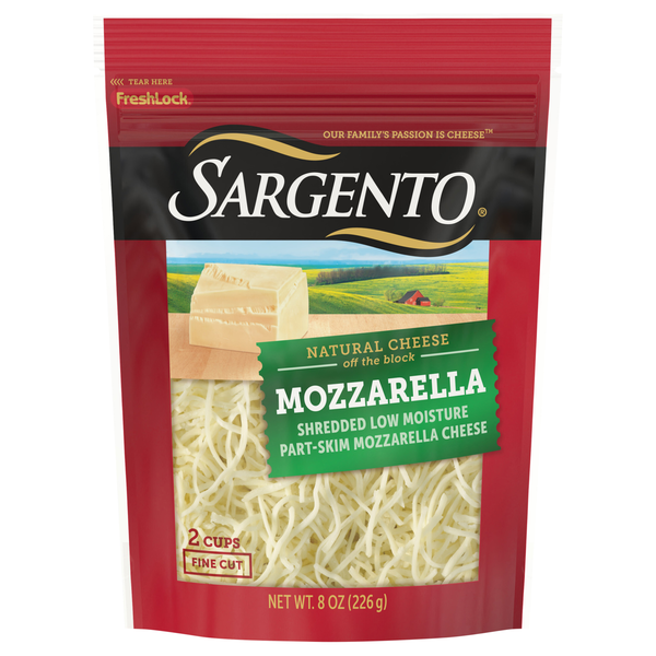 Sargento Off The Block Part-Skim Fine Cut Shredded Mozzarella Cheese