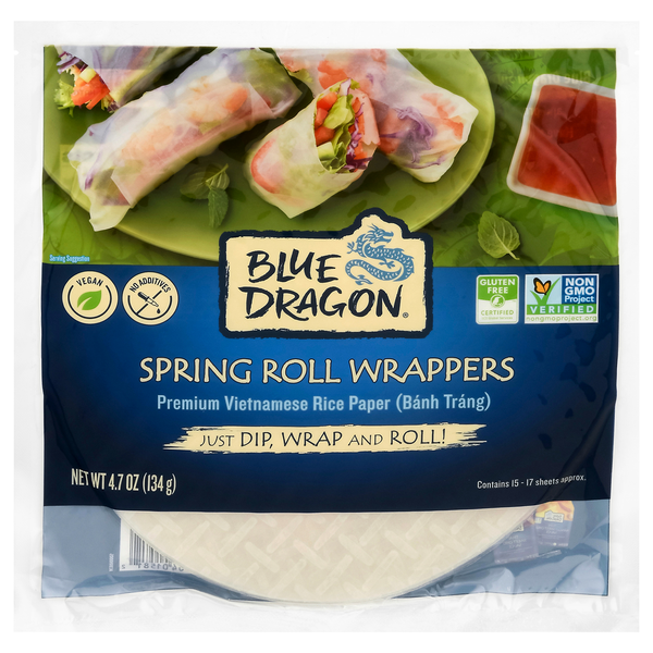 Blue Dragon Spring Roll Wrappers (Rice Paper)