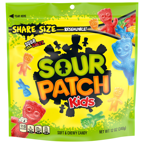 Sour Patch Kids Sour Then Sweet Soft & Chewy Candy Share Size
