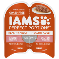 IAMS Perfect Portions Grain Free Salmon Pate Healthy Wet Cat Food - 2 ct