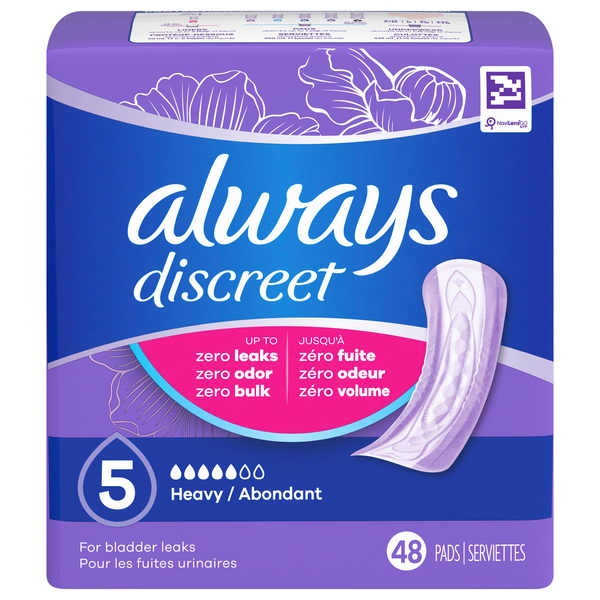 Always Discreet Bladder Leak Pads Heavy Size 5