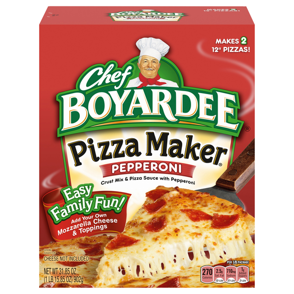 Chef Boyardee Pizza Maker Crust Mix Sauce & Pepperoni