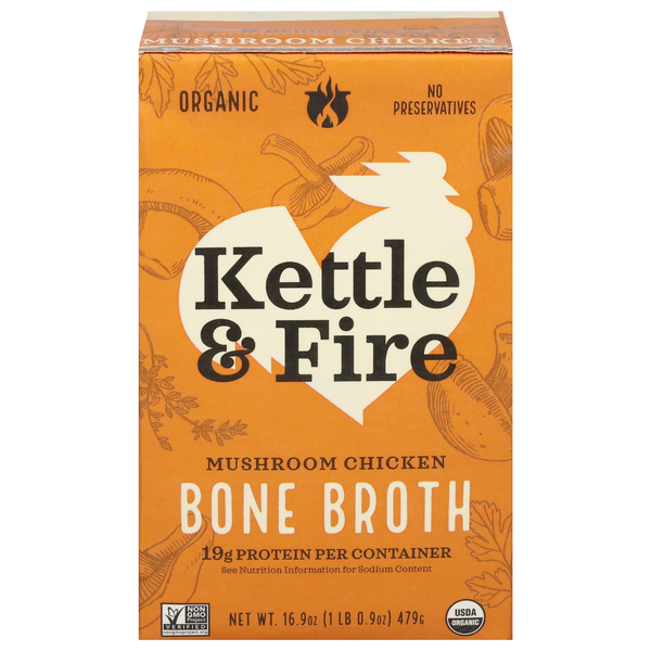 Kettle & Fire Organic Gluten Free Mushroom Chicken Bone Broth