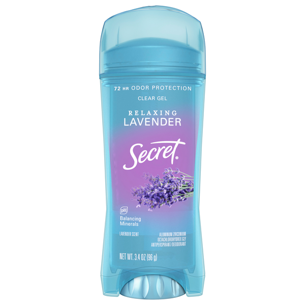 Secret Relaxing Lavender Clear Gel Antiperspirant Deodorant Stick