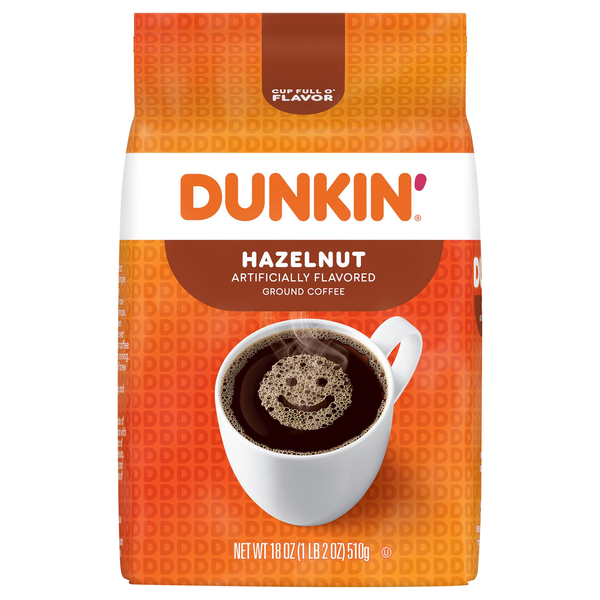 Dunkin' Hazelnut Flavored Medium Roast Ground Coffee
