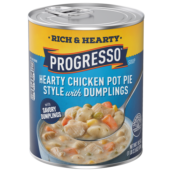 Progresso Rich & Hearty Hearty Chicken Pot Pie Style with Dumplings Soup