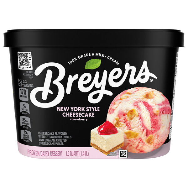 Breyers New York Style Strawberry Cheesecake Frozen Dairy Dessert