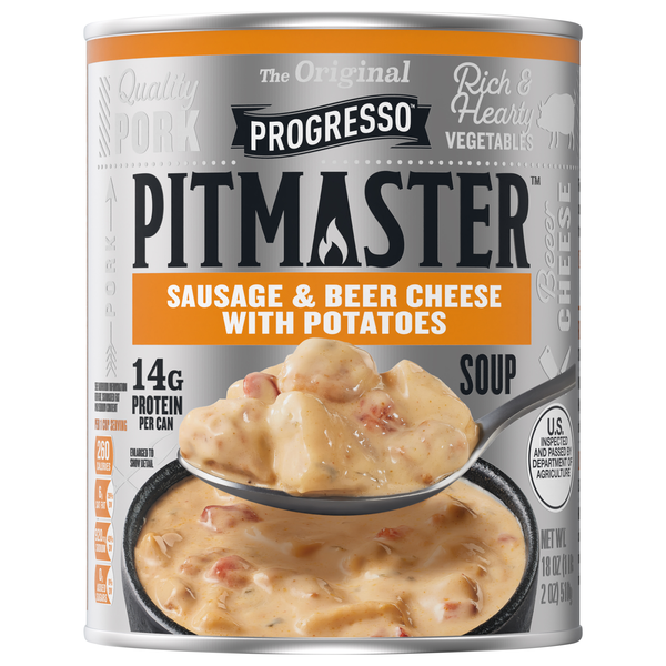 Progresso Pitmaster Sausage & Beer Cheese with Potatoes Soup