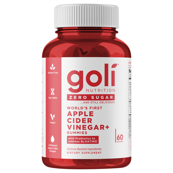Goli Nutrition Zero Sugar Apple Cider Vinegar+ Gummies