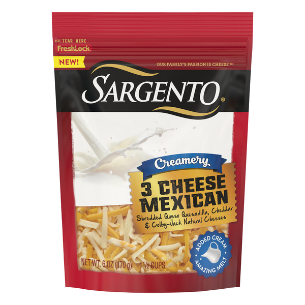 Save on Sargento Creamery Shredded 3 Cheese Mexican Order Online