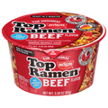 Nissin Top Ramen Beef Flavor Noodle Soup Bowl