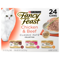 Fancy Feast Chicken & Beef Pate Collection Wet Cat Food - 24 ct