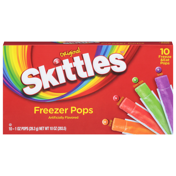 Skittles Original Assorted Freezer Pops - 10 ct