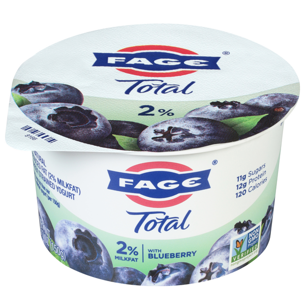 FAGE Total Reduced Fat 2% Milkfat Blueberry Strained Greek Yogurt Cup