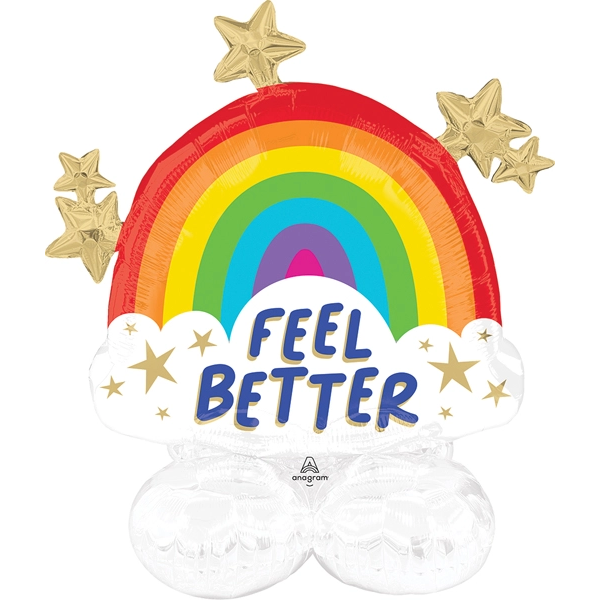 AirLoonz Junior Get Well Rainbow Decorative Air-Filled Balloon