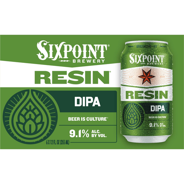 Sixpoint Brewery Resin DIPA Beer - 6 pk