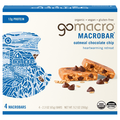 GoMacro Organic Gluten Free Oatmeal Choc Chip 12g Protein MacroBars - 8 ct