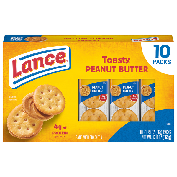 Lance Toasty Peanut Butter Sandwich Crackers - 10 ct