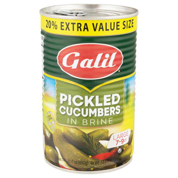 Galil Pickled Cucumbers In Brine Large 7-9