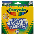 Crayola Ultra-Clean Markers Broad Line Classic Colors Washable