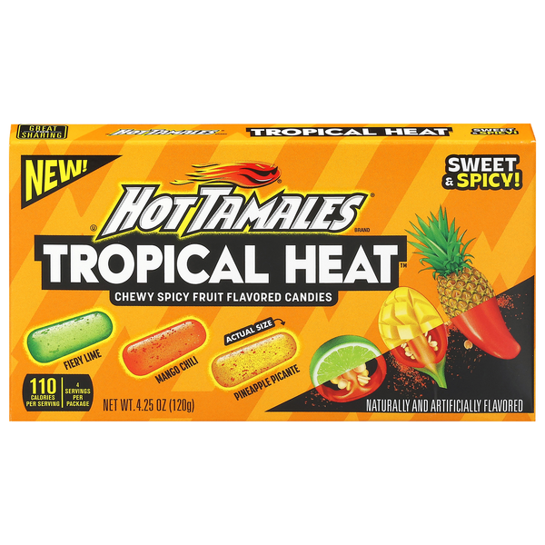 Hot Tamales Tropical Heat Chewy & Spicy Fruit Flavored Candies