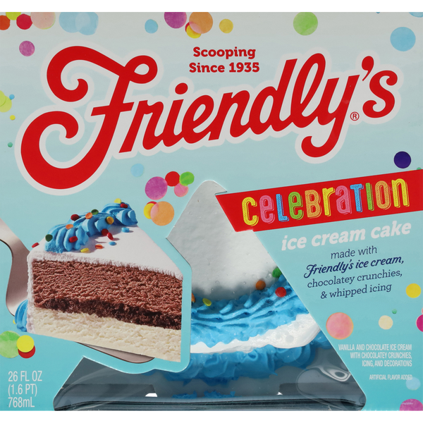 Friendly's Celebration Vanilla & Chocolate Ice Cream Cake Frozen
