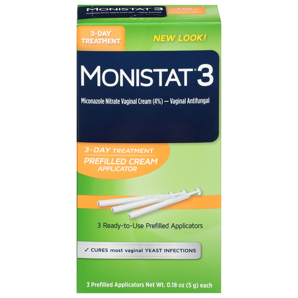 Monistat 3-Day Treatment Vaginal Antifungal Prefilled Cream Applicators