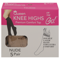 On the Go! Premium Comfort Top Queen Knee Highs Nude One Size
