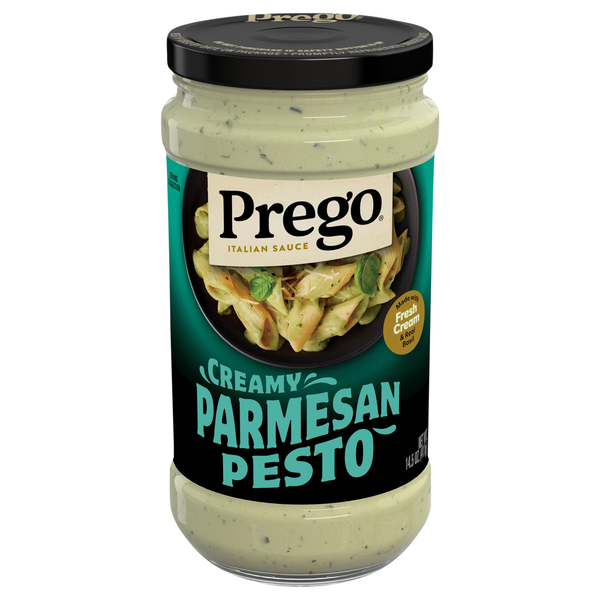 Prego Creamy Parmesan Pesto Italian Pasta Sauce