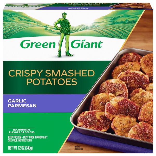 Green Giant Garlic Parmesan Crispy Smashed Potatoes Frozen