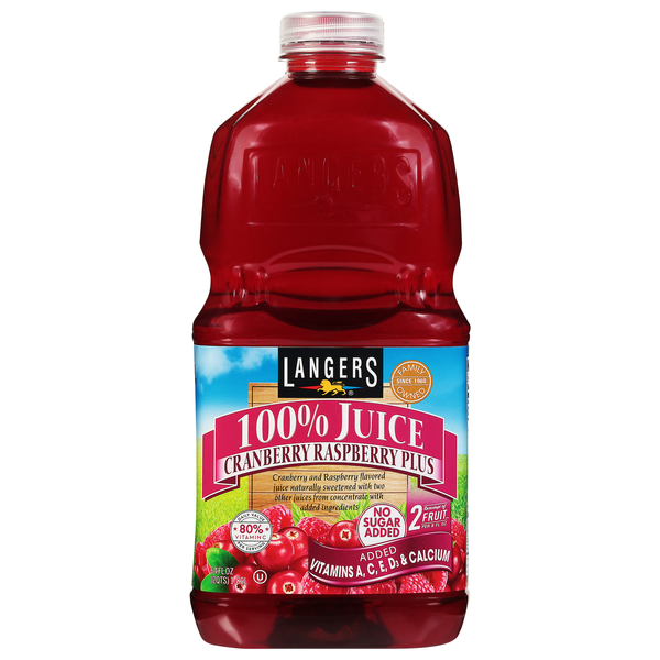 Langers No Sugar Added Cranberry Raspberry Plus Juice