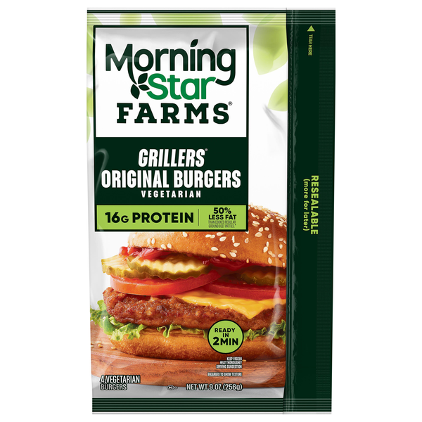 MorningStar Farms Plant-Based Original Grillers Veggie Burgers - 4 ct