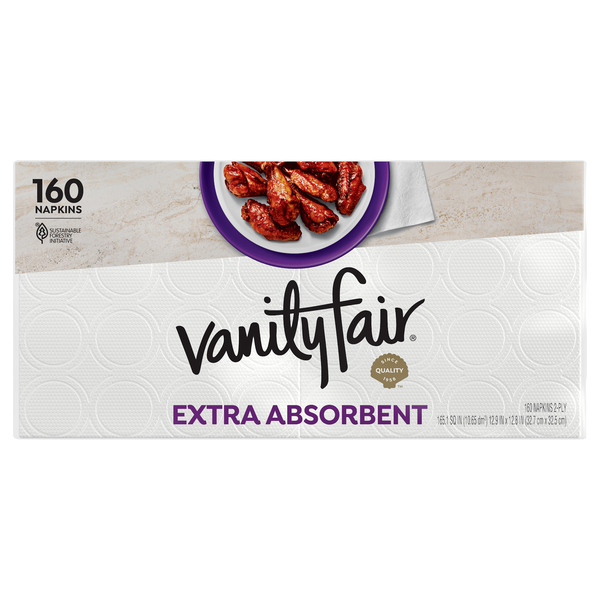 Vanity Fair Everyday Casual Napkins Extra Absorbent 2-Ply