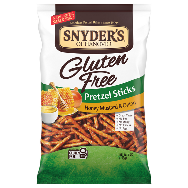 Snyder's of Hanover Gluten Free Honey Mustard Onion Flavor Pretzel Sticks