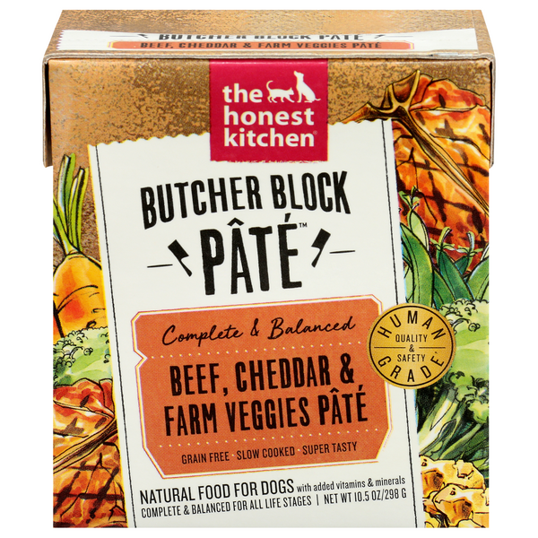 Save on The Honest Kitchen Butcher Block Pate Wet Dog Food Beef Cheddar