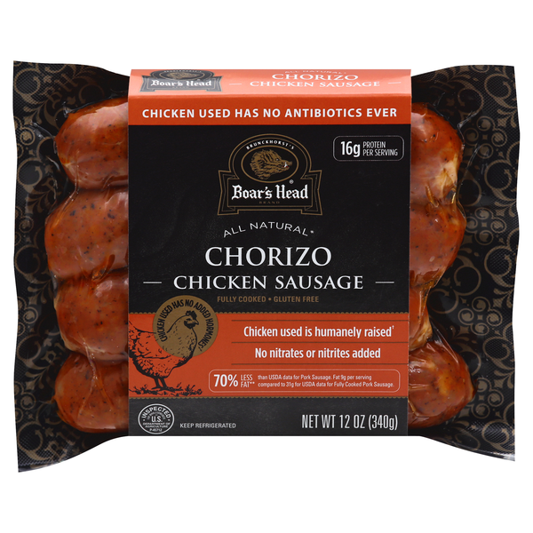 Boar's Head All Natural Chorizo Chicken Sausage - 4 ct