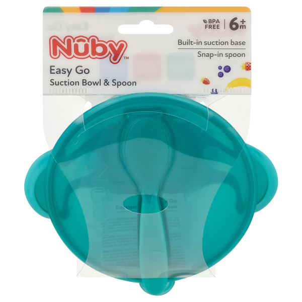 Nuby Easy Go Suction Bowl & Spoon 6+m