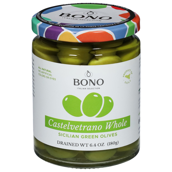Bono Imported Castelvetrano Whole Sicilian Green Olives