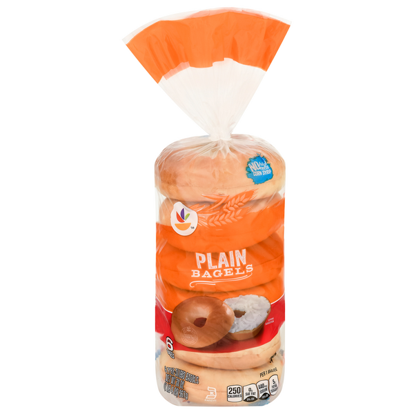 Save on Giant Bagels Plain PreSliced 6 ct Order Online Delivery Giant
