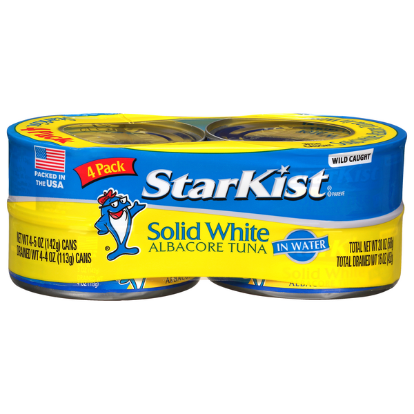StarKist Wild Caught Solid White Albacore Tuna in Water - 4 ct