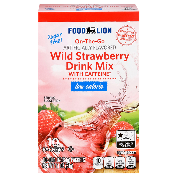 Food Lion On-the-Go Wild Drink Mix Wild Strawberry - 10 ct