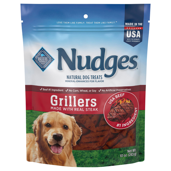 Blue Buffalo Nudges Natural Grillers with Real Steak Meaty Dog Treats