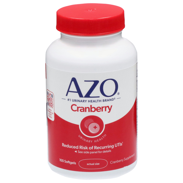 AZO Urinary Tract Health Supplement Softgels Cranberry
