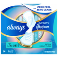 Always Infinity Flex Foam Size 3 Unscented Extra Heavy Flow Pads w/Wings