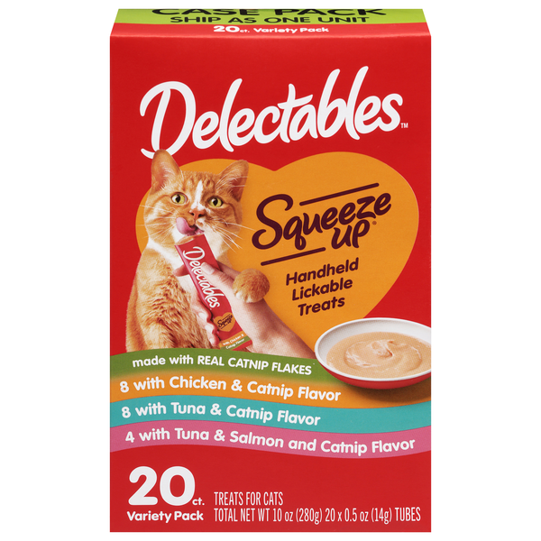 Delectables Squeeze Up Lickable Cat Treats Variety Pack - 20 ct