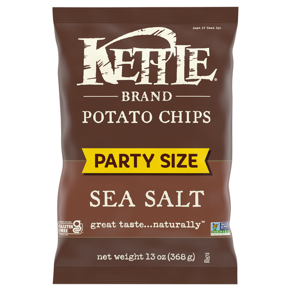 Kettle Brand Potato Chips Sea Salt Gluten Free Party Size