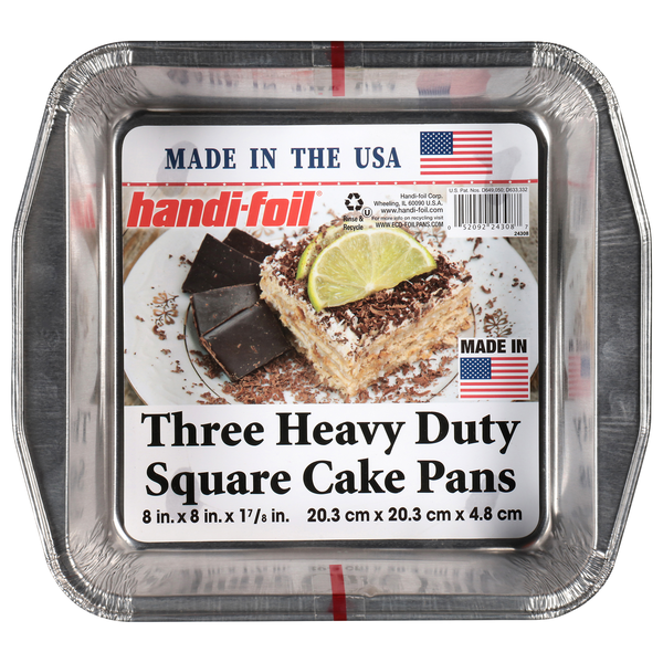 Handi-Foil Heavy Duty Cake Pans Square 8 x 8 Inch
