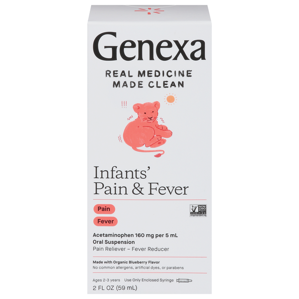 Genexa Infants' Pain Fever Blueberry Acetaminophen Oral Suspension